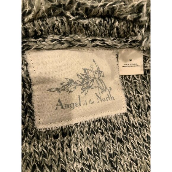 Angel of the North Anthropologie Black, Gray & White Fringe Cardigan, Size M - Picture 9 of 9